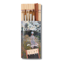Obrázek produktu - Sada 5 cestovních akvarelových štětců Raphaël v bambusovém pouzdře, Sennelier x Claude Monet