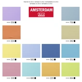 Sada akrylových barev Amsterdam Standard - pastelové odstíny, 12 x 20ml