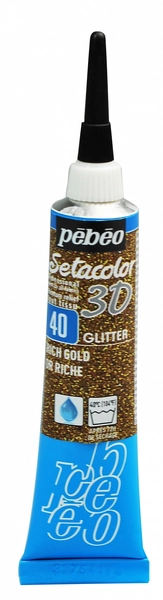 Setacolor 3D Glitter 20 ml - 40 Rich Gold