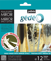 Obrázek produktu - Gédéo kovové listy MIRROR 14×14cm 12ks - 49 Gold