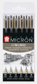 Sada Pigma Micron Black - technické fixy 6ks