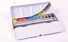 Sada akvarelových barev 12ks v plechové krabičce