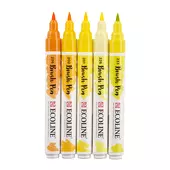 Sada Brush Pen Ecoline 5ks - Žluté odstíny