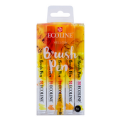 Sada Brush Pen Ecoline 5ks - Žluté odstíny