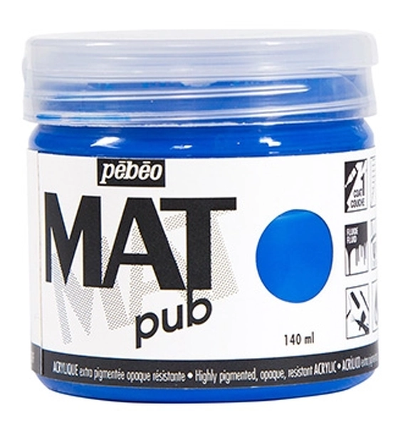 Acrylic MAT PUB 140 ml 12 Cyan blue