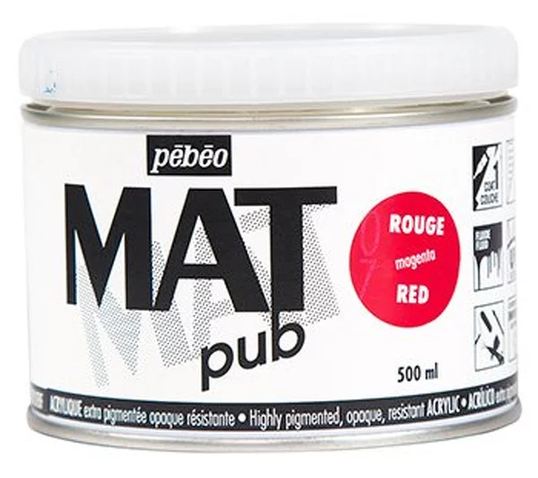 Acrylic MAT PUB 500 ml 06 Magenta red