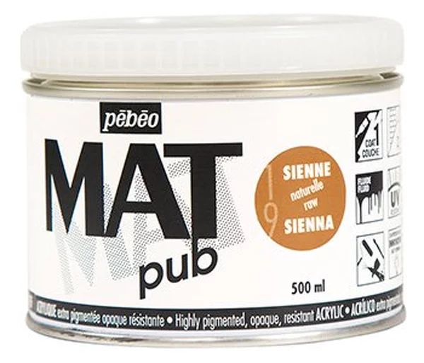 Acrylic MAT PUB 500 ml 19 Raw sienna
