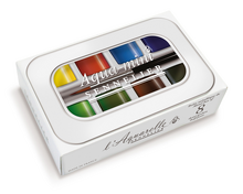 Obrázek produktu - Akvarelové barvy Sennelier mini 8ks + štětec