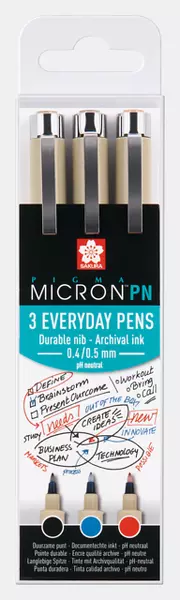 Pigma Micron PN  Sakura - sada 3ks - různé odstíny