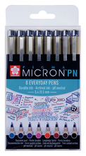 Obrázek produktu - Pigma Micron PN  Sakura - sada 8ks - různé odstíny