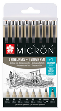 Obrázek produktu - Sada Pigma Micron Black 7+1 zdarma