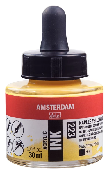 Akrylový inkoust Amsterdam 30ml - 223 Naples Yellow Deep